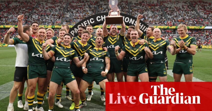 Australia defeat Tonga 20-14 in men’s Pacific Championships final – as it happened | Australia rugby league