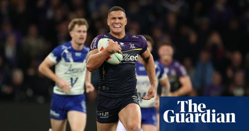 Late Will Warbrick TRY membantu Storm mengalahkan Bulldogs yang dilanda cedera di Final Kualifikasi | Nrl